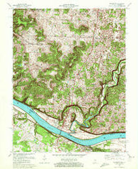 Mauckport Indiana Historical topographic map, 1:24000 scale, 7.5 X 7.5 Minute, Year 1970