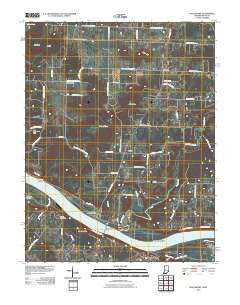 Mauckport Indiana Historical topographic map, 1:24000 scale, 7.5 X 7.5 Minute, Year 2010