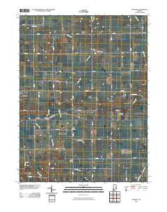 Maxville Indiana Historical topographic map, 1:24000 scale, 7.5 X 7.5 Minute, Year 2010