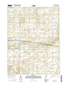 Maxville Indiana Current topographic map, 1:24000 scale, 7.5 X 7.5 Minute, Year 2016