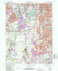 Maywood Indiana Historical topographic map, 1:24000 scale, 7.5 X 7.5 Minute, Year 1967