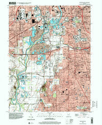Maywood Indiana Historical topographic map, 1:24000 scale, 7.5 X 7.5 Minute, Year 1998