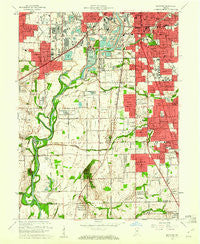 Maywood Indiana Historical topographic map, 1:24000 scale, 7.5 X 7.5 Minute, Year 1959