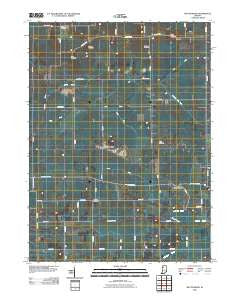 McCoysburg Indiana Historical topographic map, 1:24000 scale, 7.5 X 7.5 Minute, Year 2010