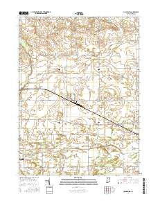 McCoysburg Indiana Current topographic map, 1:24000 scale, 7.5 X 7.5 Minute, Year 2016