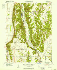 Mecca Indiana Historical topographic map, 1:24000 scale, 7.5 X 7.5 Minute, Year 1951