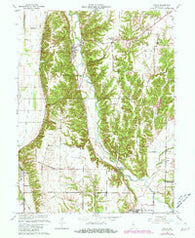 Mecca Indiana Historical topographic map, 1:24000 scale, 7.5 X 7.5 Minute, Year 1963