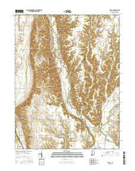 Mecca Indiana Current topographic map, 1:24000 scale, 7.5 X 7.5 Minute, Year 2016