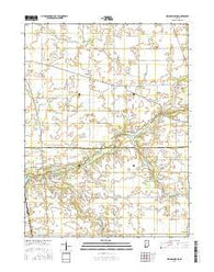 Mechanicsburg Indiana Current topographic map, 1:24000 scale, 7.5 X 7.5 Minute, Year 2016