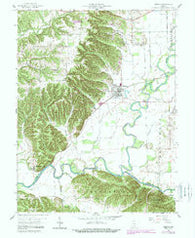 Medora Indiana Historical topographic map, 1:24000 scale, 7.5 X 7.5 Minute, Year 1959