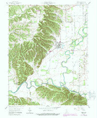 Medora Indiana Historical topographic map, 1:24000 scale, 7.5 X 7.5 Minute, Year 1959