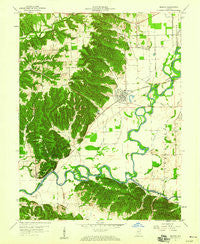 Medora Indiana Historical topographic map, 1:24000 scale, 7.5 X 7.5 Minute, Year 1959