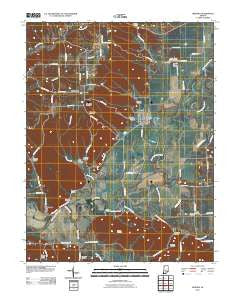 Medora Indiana Historical topographic map, 1:24000 scale, 7.5 X 7.5 Minute, Year 2010