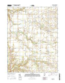 Mellott Indiana Current topographic map, 1:24000 scale, 7.5 X 7.5 Minute, Year 2016