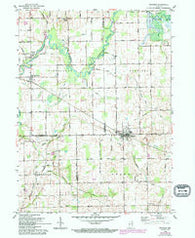 Mentone Indiana Historical topographic map, 1:24000 scale, 7.5 X 7.5 Minute, Year 1959