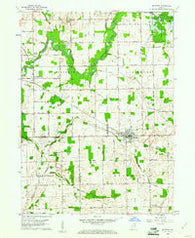 Mentone Indiana Historical topographic map, 1:24000 scale, 7.5 X 7.5 Minute, Year 1959