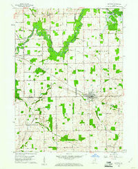 Mentone Indiana Historical topographic map, 1:24000 scale, 7.5 X 7.5 Minute, Year 1959