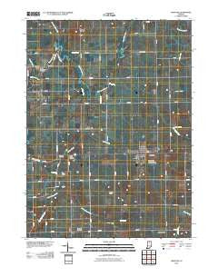 Mentone Indiana Historical topographic map, 1:24000 scale, 7.5 X 7.5 Minute, Year 2010