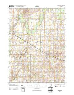 Mentone Indiana Historical topographic map, 1:24000 scale, 7.5 X 7.5 Minute, Year 2013