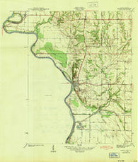 Merom Indiana Historical topographic map, 1:24000 scale, 7.5 X 7.5 Minute, Year 1943