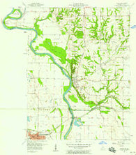 Merom Indiana Historical topographic map, 1:24000 scale, 7.5 X 7.5 Minute, Year 1957