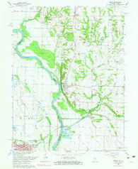Merom Indiana Historical topographic map, 1:24000 scale, 7.5 X 7.5 Minute, Year 1966