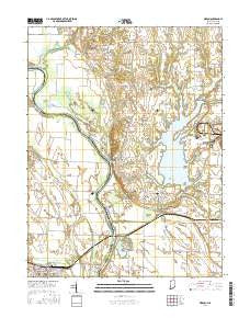 Merom Indiana Current topographic map, 1:24000 scale, 7.5 X 7.5 Minute, Year 2016