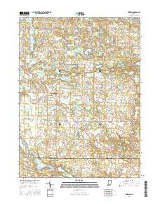 Merriam Indiana Current topographic map, 1:24000 scale, 7.5 X 7.5 Minute, Year 2016
