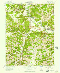 Metamora Indiana Historical topographic map, 1:24000 scale, 7.5 X 7.5 Minute, Year 1956