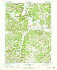 Metamora Indiana Historical topographic map, 1:24000 scale, 7.5 X 7.5 Minute, Year 1972