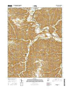 Metamora Indiana Current topographic map, 1:24000 scale, 7.5 X 7.5 Minute, Year 2016