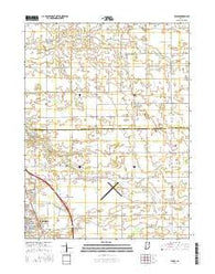 Miami Indiana Current topographic map, 1:24000 scale, 7.5 X 7.5 Minute, Year 2016