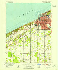 Michigan City West Indiana Historical topographic map, 1:24000 scale, 7.5 X 7.5 Minute, Year 1953