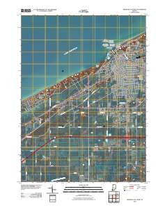 Michigan City West Indiana Historical topographic map, 1:24000 scale, 7.5 X 7.5 Minute, Year 2010