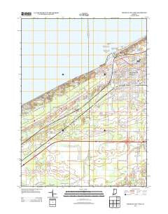 Michigan City West Indiana Historical topographic map, 1:24000 scale, 7.5 X 7.5 Minute, Year 2013