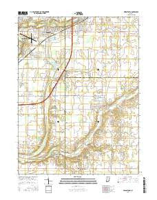 Middletown Indiana Current topographic map, 1:24000 scale, 7.5 X 7.5 Minute, Year 2016
