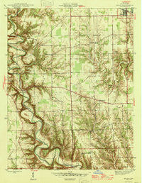 Milan Indiana Historical topographic map, 1:24000 scale, 7.5 X 7.5 Minute, Year 1946