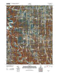 Milan Indiana Historical topographic map, 1:24000 scale, 7.5 X 7.5 Minute, Year 2010