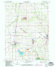 Milford Indiana Historical topographic map, 1:24000 scale, 7.5 X 7.5 Minute, Year 1962
