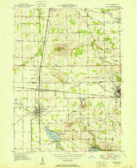 Milford Indiana Historical topographic map, 1:24000 scale, 7.5 X 7.5 Minute, Year 1951