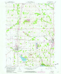 Milford Indiana Historical topographic map, 1:24000 scale, 7.5 X 7.5 Minute, Year 1962