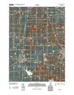 Milford Indiana Historical topographic map, 1:24000 scale, 7.5 X 7.5 Minute, Year 2010