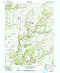 Millhousen Indiana Historical topographic map, 1:24000 scale, 7.5 X 7.5 Minute, Year 1958