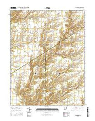 Millhousen Indiana Current topographic map, 1:24000 scale, 7.5 X 7.5 Minute, Year 2016