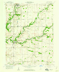 Milroy Indiana Historical topographic map, 1:24000 scale, 7.5 X 7.5 Minute, Year 1959