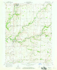 Milroy Indiana Historical topographic map, 1:24000 scale, 7.5 X 7.5 Minute, Year 1959