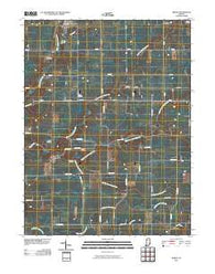 Milroy Indiana Historical topographic map, 1:24000 scale, 7.5 X 7.5 Minute, Year 2010