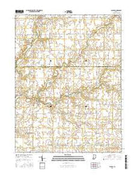 Milroy Indiana Current topographic map, 1:24000 scale, 7.5 X 7.5 Minute, Year 2016