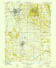 Mitchell Indiana Historical topographic map, 1:24000 scale, 7.5 X 7.5 Minute, Year 1950