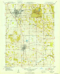 Mitchell Indiana Historical topographic map, 1:24000 scale, 7.5 X 7.5 Minute, Year 1950